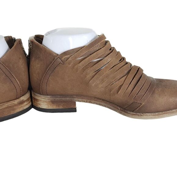 FREE PEOPLE Women's Lost Valley EU38 US7,5 Leather Cutout Booties Shoes - Picture 7 of 16